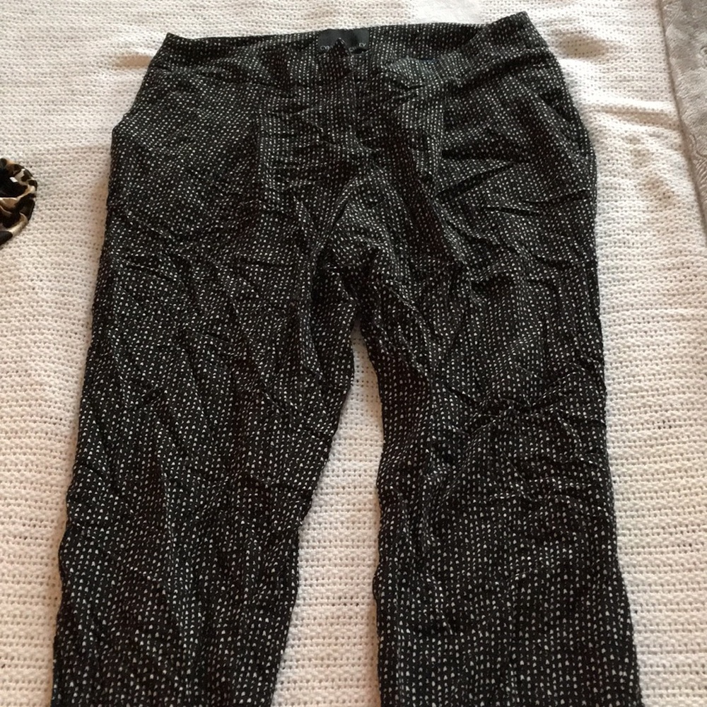 Black & white patterned dress pants